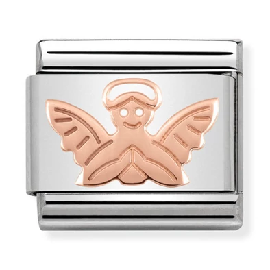Nomination rozé arany angyal charm - 430104/14