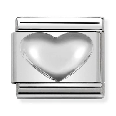 Nomination ezüst szív charm - 330106/01