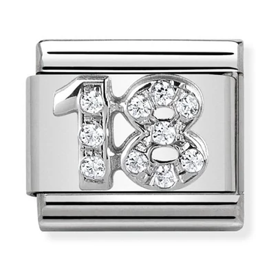 Nomination ezüst '18' charm - 330304/18