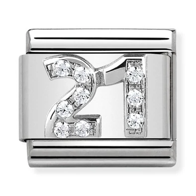 Nomination ezüst '21' charm - 330304/19