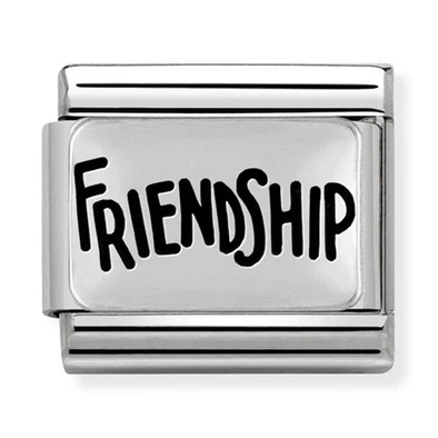 Nomination ezüst 'Friendship' charm - 330102/40