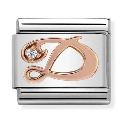 Nomination rozé "D" betű charm - 430310/04