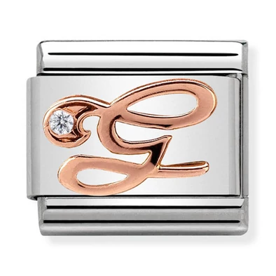 Nomination rozé "G" betű charm - 430310/07