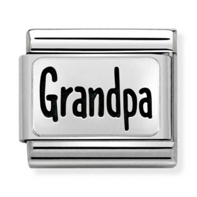 Nomination ezüst 'Grandpa' charm - 330102/45