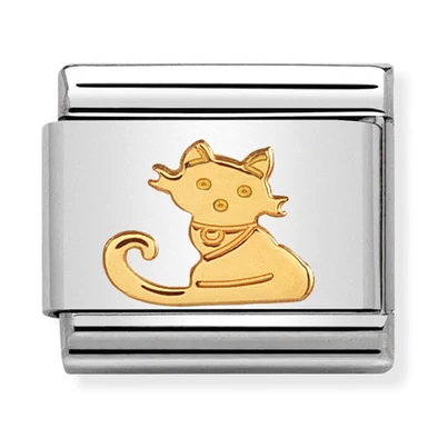 Nomination arany cica charm - 030112/32