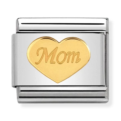 Nomination arany "Mom" charm - 030162/37