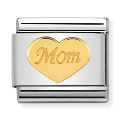 Nomination arany "Mom" charm - 030162/37