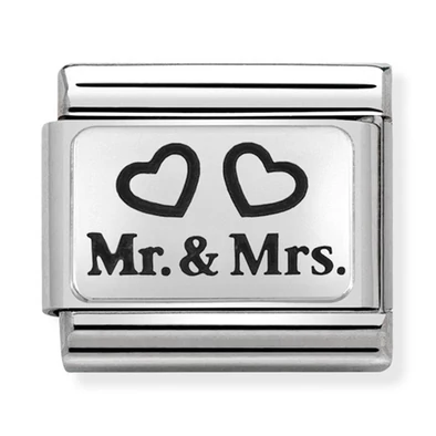 Nomination ezüst Mr. & Mrs. charm - 330109/01