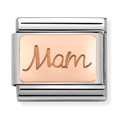 Nomination rozé arany 'Mam' charm - 430108/03