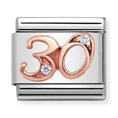 Nomination rozé arany '30' charm - 430315/30