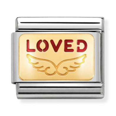 Nomination piros 'Loved' charm - 030284/34