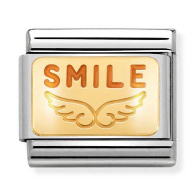 Nomination narancs 'Smile' charm - 030284/38