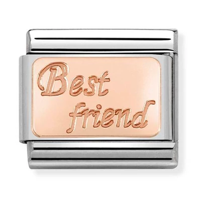 Nomination rozé arany 'Best Friend' charm - 430108/16