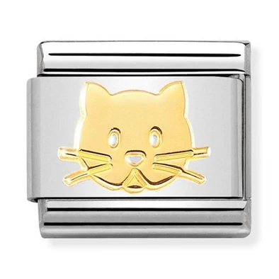 Nomination arany cica charm - 030162/53