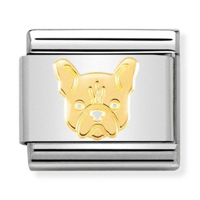 Nomination arany Francia Bulldog charm - 030162/54