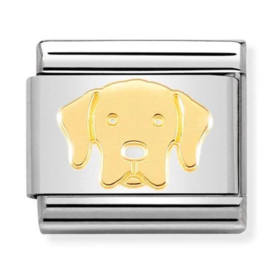 Nomination arany Labrador charm - 030162/57