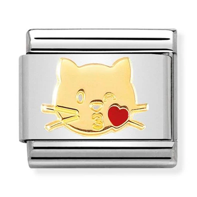 Nomination arany cica charm - 030272/45