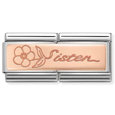 Nomination rozé arany 'Sister' dupla charm - 430710/15