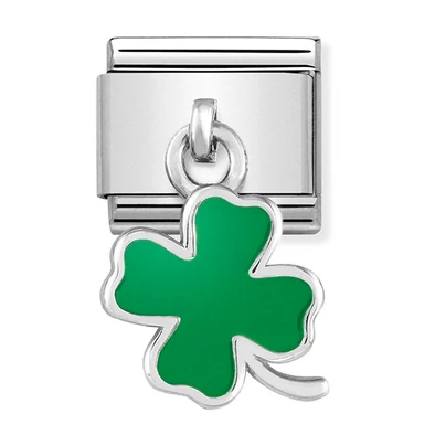 Nomination zöld lóhere charm - 331805/01