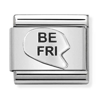 Nomination ezüst félszív charm - 330101/42