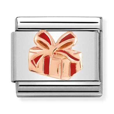 Nomination rozé arany ajándék charm - 430203/03