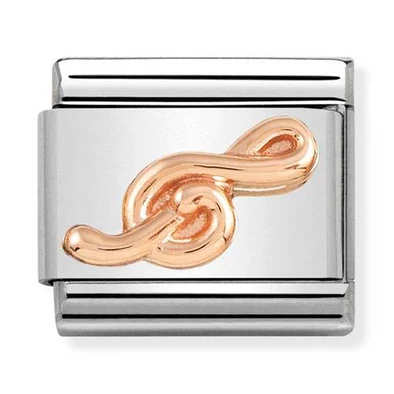 Nomination rozé arany violinkulcs charm - 430106/13