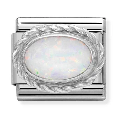 Nomination ezüst október születéskő charm - 330503/07
