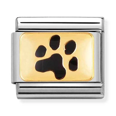 Nomination fekete tappancs charm - 030284/47