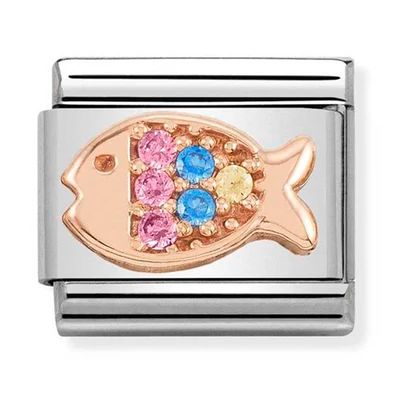 Nomination rozé arany hal charm - 430302/26