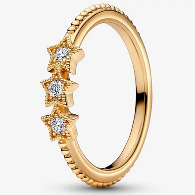 Pandora sárga arany csillagos ég gyűrű - 162333C01-50