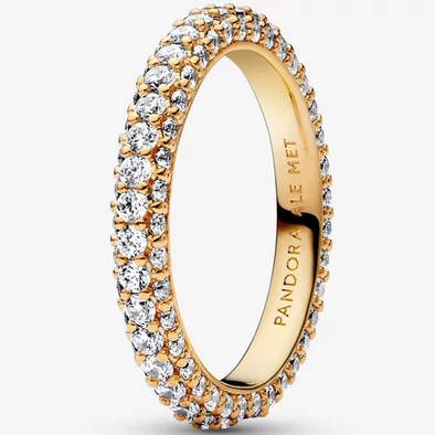 Pandora arany pavé egysoros gyűrű - 162627C01-50