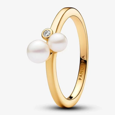 Pandora dupla édesvízi gyöngyös gyűrű - 163156C01-50