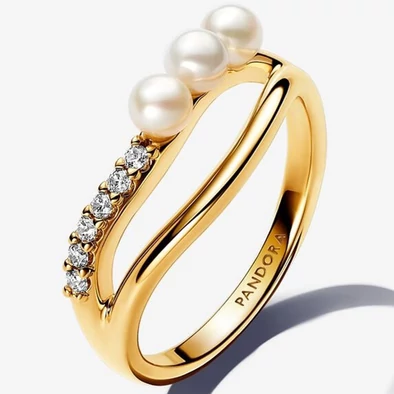 Pandora gyöngyös dupla gyűrű - 163258C01-50