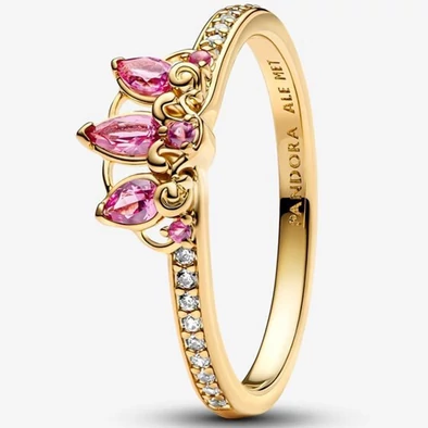 Pandora Disney Aranyhaj hercegnő tiara gyűrű - 163651C01-50