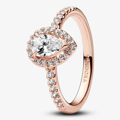 Pandora rozé arany kiemelt köves gyűrű - 182835C01-50
