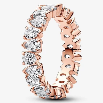 Pandora rozé arany váltakozó köves gyűrű - 183021C01-50