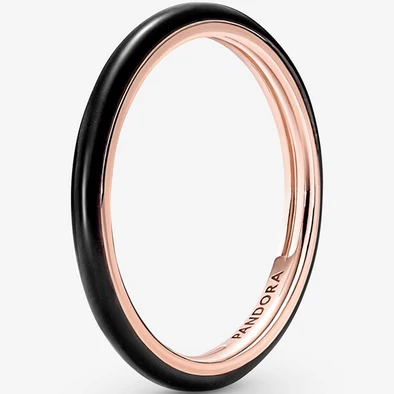 Pandora Me fekete tűzzománc gyűrű - 189655C01-50