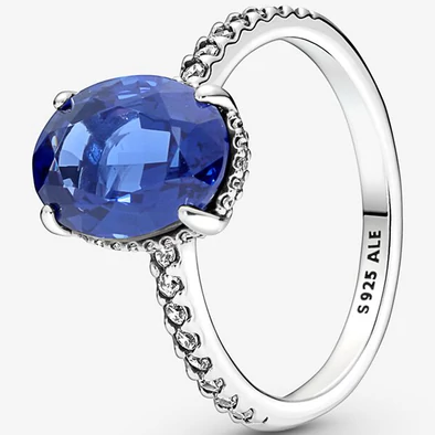 Pandora szikrázó kék köves gyűrű - 190056C01-50