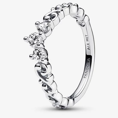 Pandora ezüst fejedelmi korona gyűrű - 192232C01-50