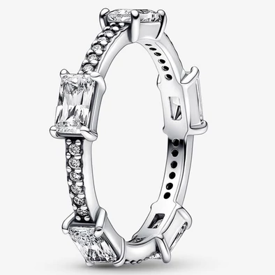 Pandora csillogó téglalapok pavé gyűrű - 192397C01-50
