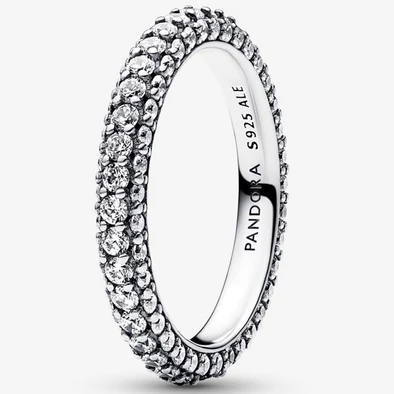 Pandora ezüst pavé egysoros gyűrű - 192627C01-50