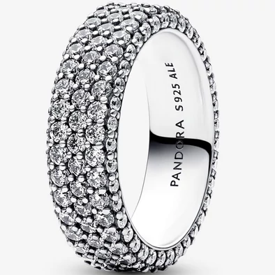 Pandora ezüst pavé háromsoros gyűrű - 192634C01-50