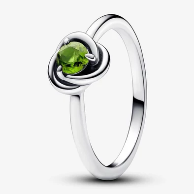 Pandora ezüst születésköves augusztus gyűrű - 192993C08-50