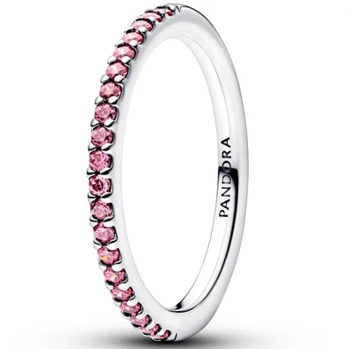Pandora rózsaszín szikrázó szalag gyűrű  - 192999C02-48
