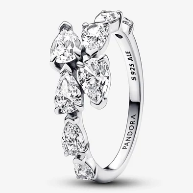 Pandora csillogó átlapolt gyűrű - 193004C01-50