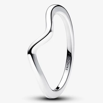 Pandora ezüst polírozott hullám gyűrű - 193095C00-50
