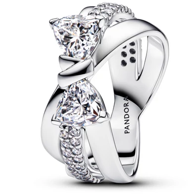 Pandora Szikrázó összefonódó masni gyűrű - 193553C01-48