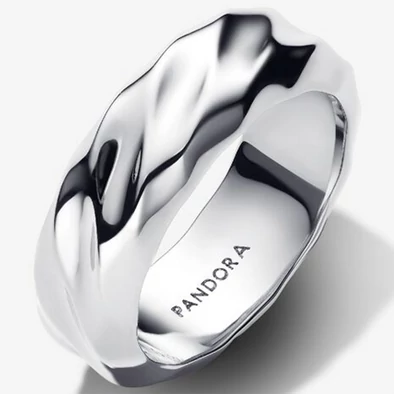 Pandora hullámos széles gyűrű - 193886C00-50