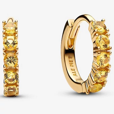 Pandora sárga ölelés karika fülbevaló - 263849C01