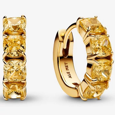 Pandora sárga karika-fülbevaló - 263851C02